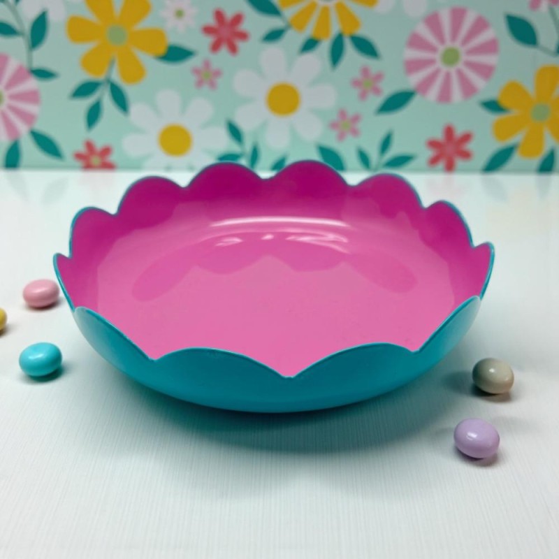 Dekoschale Wave Turquoise Rosa