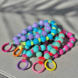 Schlüsselanhänger bold bead turquoise