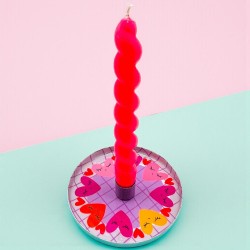 Kerzenhalter Print Hearts