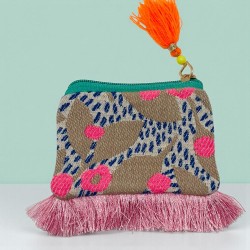 Täschchen Zip Coin Jaquard