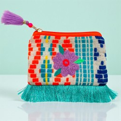 Täschchen Zip Coin Jaquard