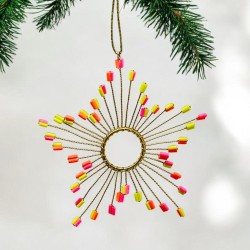 Dekoration Funkel Ultrafine Starflower ornament neon