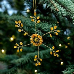 Dekoration Funkel Ultrafine Starflower gold