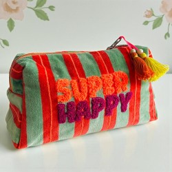 Kosmetiktasche Velvet Pinstripe Superhappy M