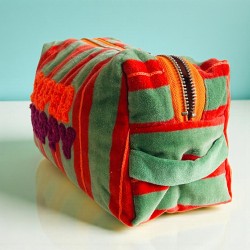 Kosmetiktasche Velvet Pinstripe Superhappy M
