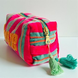 Kosmetiktäschchen Velvet Pinstripe Love S