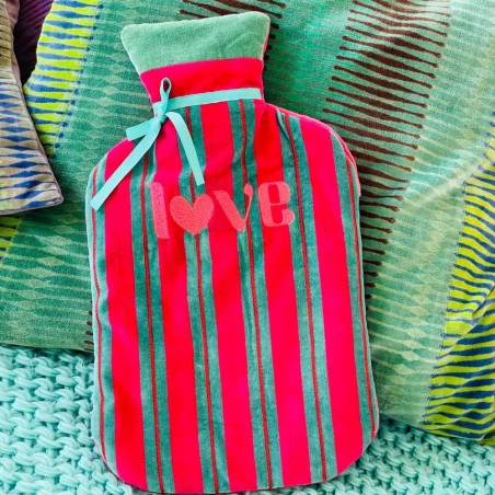 Wärmflasche Velvet Pinstripe Love