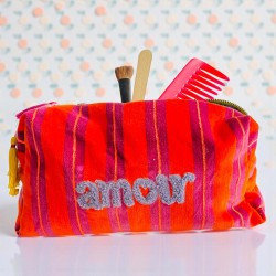 Kosmetiktasche Velvet Pinstripe Amour L
