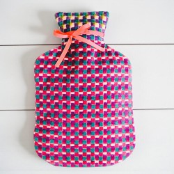 Wärmflasche Velvet Check viola