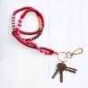 Schlüsselband/ Lanyard Wrap + Beads Red