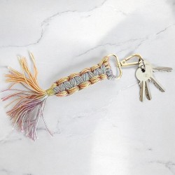 Schlüsselanhänger woven metallic Viola