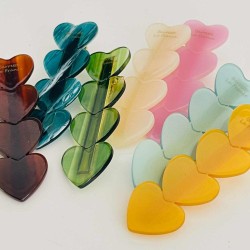 Haarclip/ Haarklammer Heart with Hearts Pink