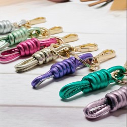 Schlüsselband knots metallic gold
