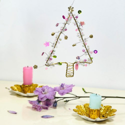 Decoration FUNKEL Christmas tree pastell