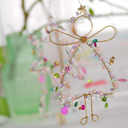 Dekoration FUNKEL Engel pastell