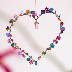 Décoration Coeur FUNKEL Pailette