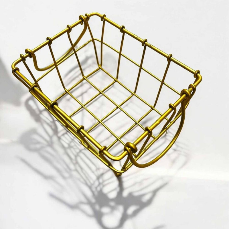 Mini Metallkörbchen gold