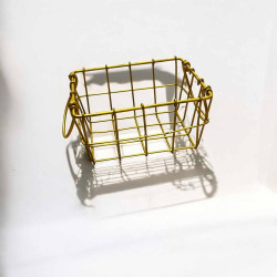 Mini Metallkörbchen gold