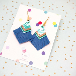 Earrings Leather Triangle