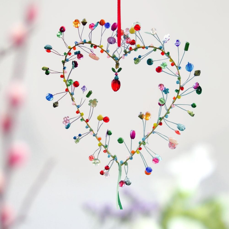 Decoration FUNKEL red heart