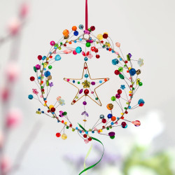 Decoration FUNKEL Stern in Kranz