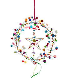 Decoration FUNKEL Stern in Kranz