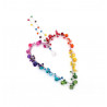 Decoration Funkel Heart rainbow 9x12