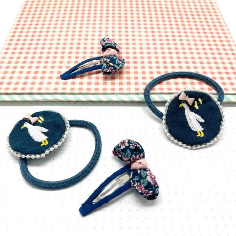 Élastique à cheveux/Pince á cheveux Quak Set2