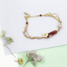 Armband Aida flower plum- SALE