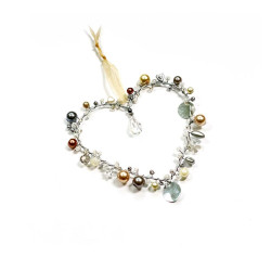 Decoration Funkel Heart 10 silver