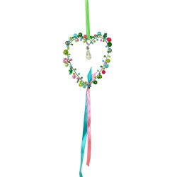 Décoration Funkel Coeur ruban rose