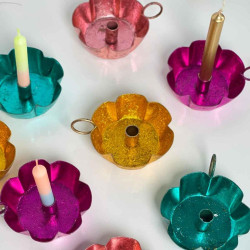 Kerzenhalter Metallic Sparkle gold