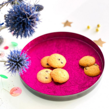 Dekoteller/ Tablett Metallic Shine pink