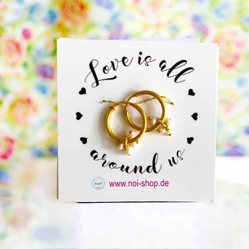 earrings Midsummer 3 Stone water