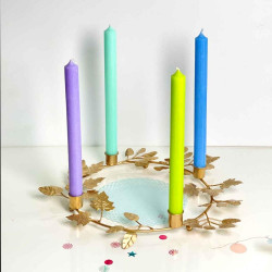 Candle Holder, Wreath Flora gold 4