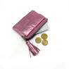 Portemonnaie Mini Zip Cardholder Metallic pink