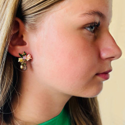 Ohrringe Pompadour flower rose