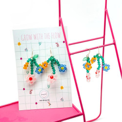Earrrings Flowerbunch Stones