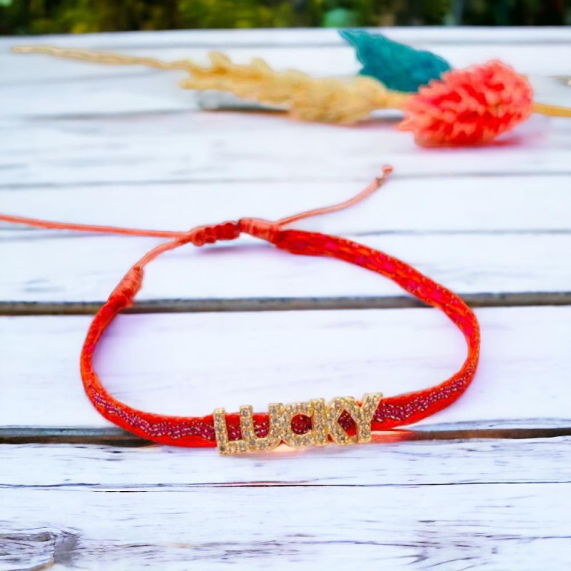 Bracelet Woven Tape Lucky