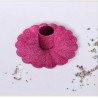 Candle holder Flower Glitter ltpink
