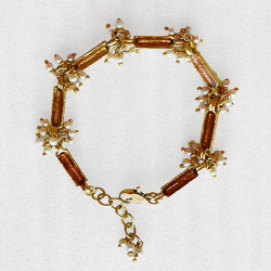 Armband HOT pearls rosewine