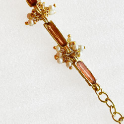 Armband HOT pearls rosewine