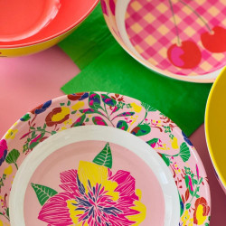 Flache Schale/ Teller Melamin FL Bloom