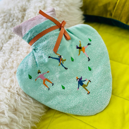 Hot-Water Bottle Heart Velvet ICE mint