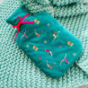 Hot Water Bottle Velvet yoga Smaragd