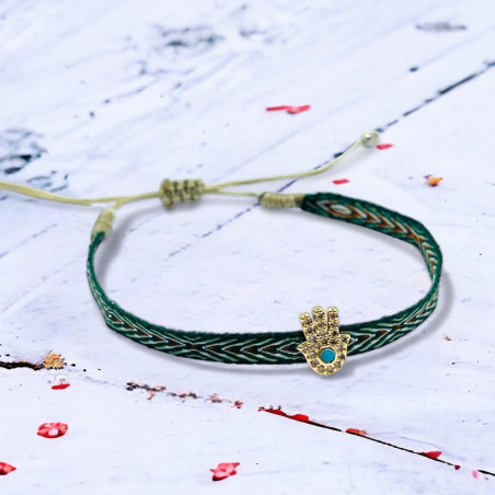 Bracelet Woven Tape Hamsa