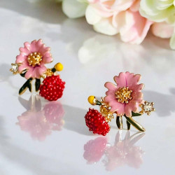 Boucles d´Oreilles Pompadour Or rose