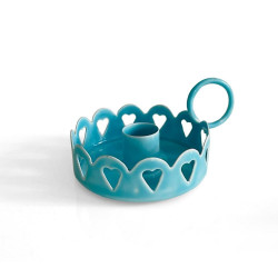 Kerzenhalter Shine Hearts ltblue