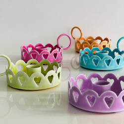 Kerzenhalter Shine Hearts ltblue