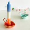 Candle holder Shine Herz apricot